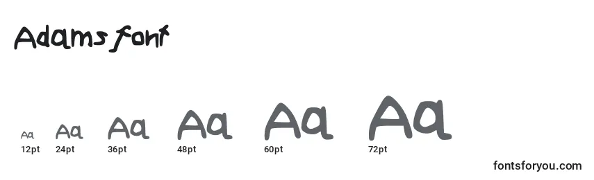 Adamsfont Font Sizes