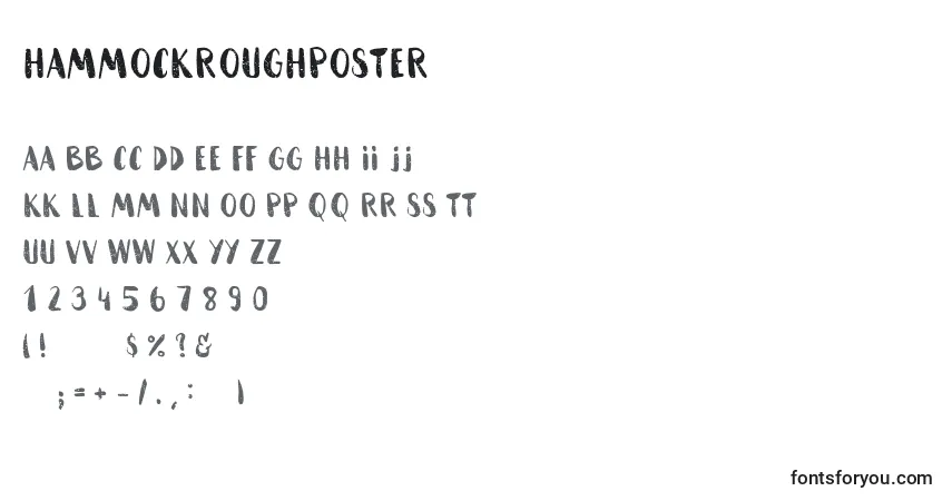 HammockRoughPosterフォント–アルファベット、数字、特殊文字