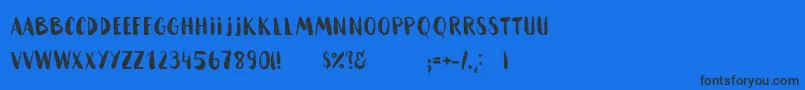 HammockRoughPoster Font – Black Fonts on Blue Background