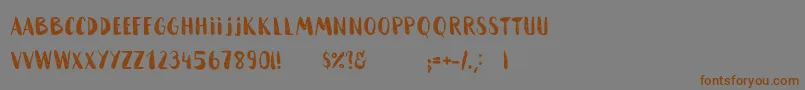 HammockRoughPoster Font – Brown Fonts on Gray Background