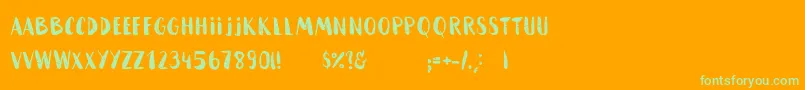 HammockRoughPoster Font – Green Fonts on Orange Background