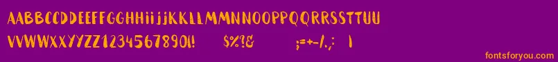 HammockRoughPoster Font – Orange Fonts on Purple Background