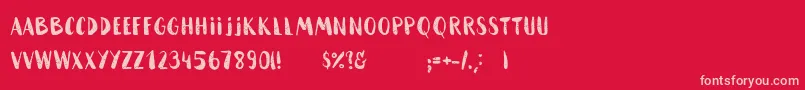 HammockRoughPoster Font – Pink Fonts on Red Background