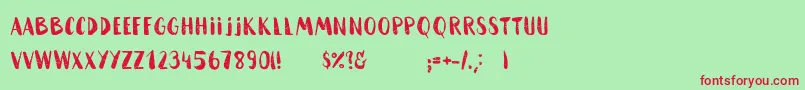 HammockRoughPoster Font – Red Fonts on Green Background