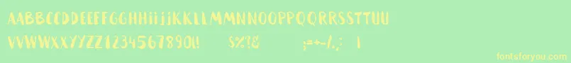 HammockRoughPoster Font – Yellow Fonts on Green Background