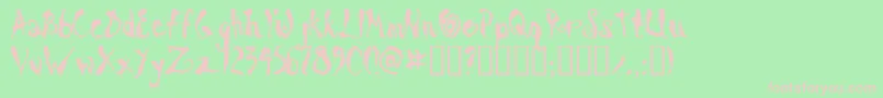 Scrawn Font – Pink Fonts on Green Background