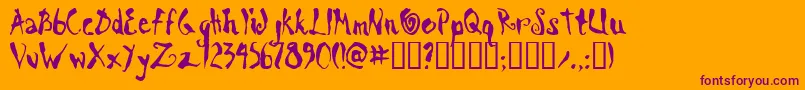 More about Scrawn Font Scrawn Font – Purple Fonts on Orange Background