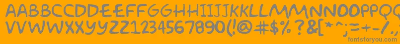 AkbarPlain Font – Gray Fonts on Orange Background