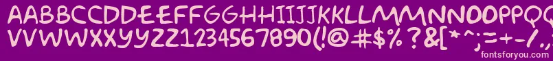 AkbarPlain Font – Pink Fonts on Purple Background