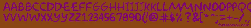 AkbarPlain Font – Purple Fonts on Brown Background