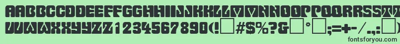 PinocchioRegularDb Font – Black Fonts on Green Background