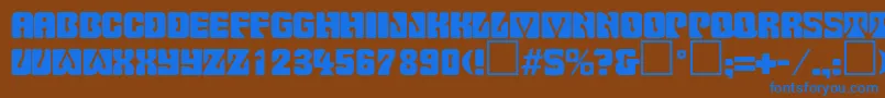 Saiba mais sobre a fonte PinocchioRegularDb Fonte PinocchioRegularDb – fontes azuis em um fundo marrom