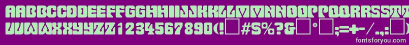 PinocchioRegularDb Font – Green Fonts on Purple Background