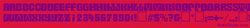PinocchioRegularDb Font – Purple Fonts on Red Background