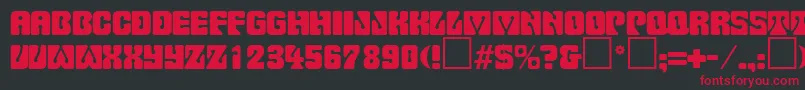 PinocchioRegularDb Font – Red Fonts on Black Background
