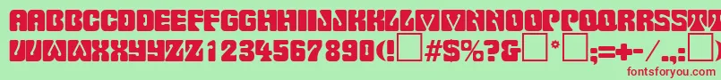 PinocchioRegularDb Font – Red Fonts on Green Background