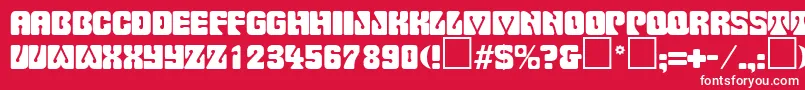 PinocchioRegularDb Font – White Fonts on Red Background