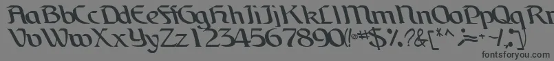 Шрифт BrainchildfontRegularTtcon – чёрные шрифты на сером фоне