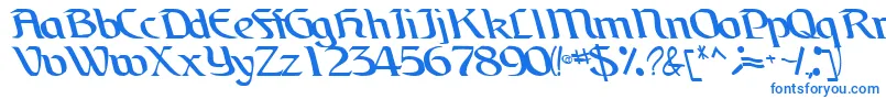 BrainchildfontRegularTtcon-fontti – siniset fontit valkoisella taustalla