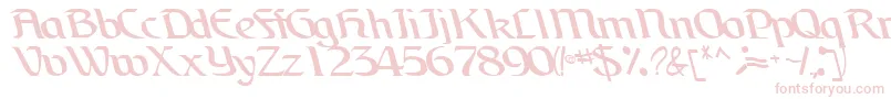 Шрифт BrainchildfontRegularTtcon – розовые шрифты на белом фоне