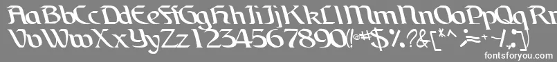 Шрифт BrainchildfontRegularTtcon – белые шрифты на сером фоне