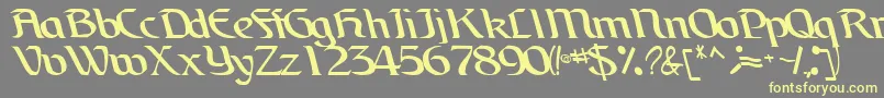 BrainchildfontRegularTtcon-fontti – keltaiset fontit harmaalla taustalla