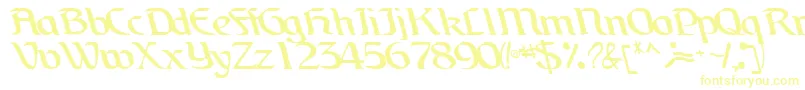 Шрифт BrainchildfontRegularTtcon – жёлтые шрифты