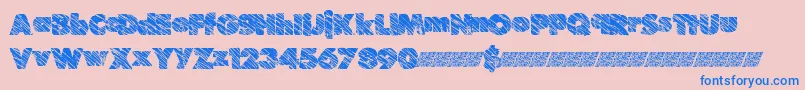 Suchfrosting Font – Blue Fonts on Pink Background