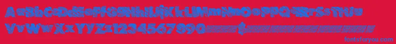 Suchfrosting Font – Blue Fonts on Red Background