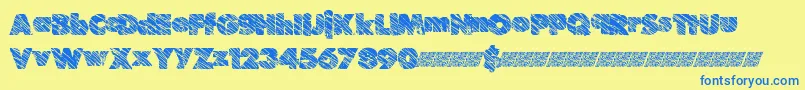 Suchfrosting Font – Blue Fonts on Yellow Background