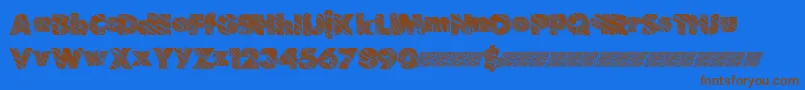 Suchfrosting Font – Brown Fonts on Blue Background