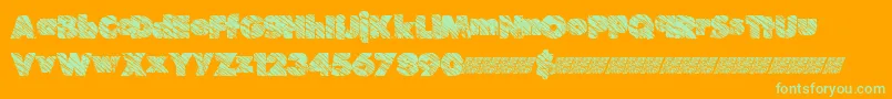 Suchfrosting Font – Green Fonts on Orange Background