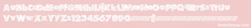 Suchfrosting-Schriftart – Weiße Schriften auf rosa Hintergrund