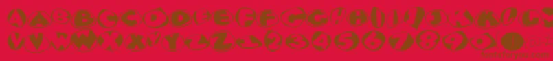 Glypm Font – Brown Fonts on Red Background