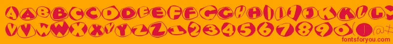 Glypm Font – Red Fonts on Orange Background