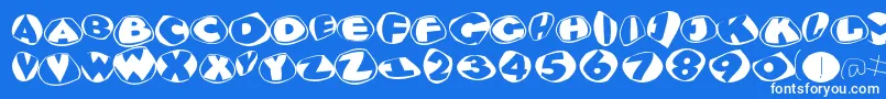 Glypm Font – White Fonts on Blue Background