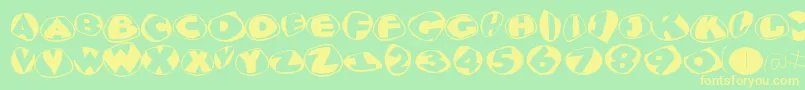 Glypm Font – Yellow Fonts on Green Background