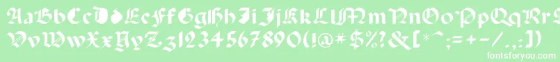 Capinini Font – White Fonts on Green Background