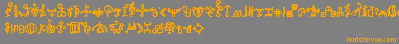 BamumSymbols1 Font – Orange Fonts on Gray Background