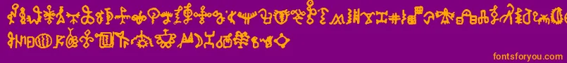 fuente BamumSymbols1 – Fuentes Naranjas Sobre Fondo Morado