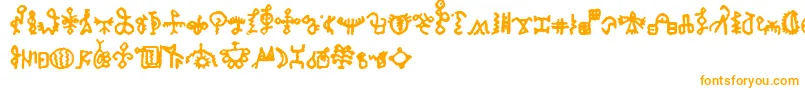 BamumSymbols1 Font – Orange Fonts on White Background