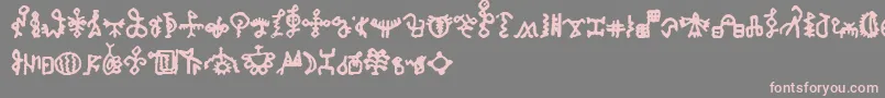 BamumSymbols1 Font – Pink Fonts on Gray Background