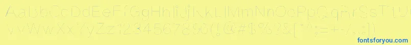 Kriekl Font – Blue Fonts on Yellow Background