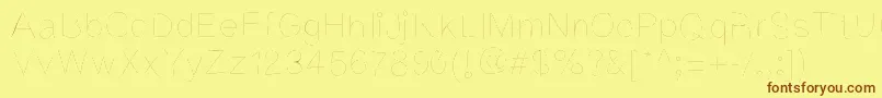 Kriekl Font – Brown Fonts on Yellow Background