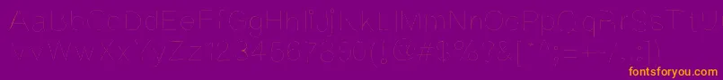 Kriekl-Schriftart – Orangefarbene Schriften auf violettem Hintergrund