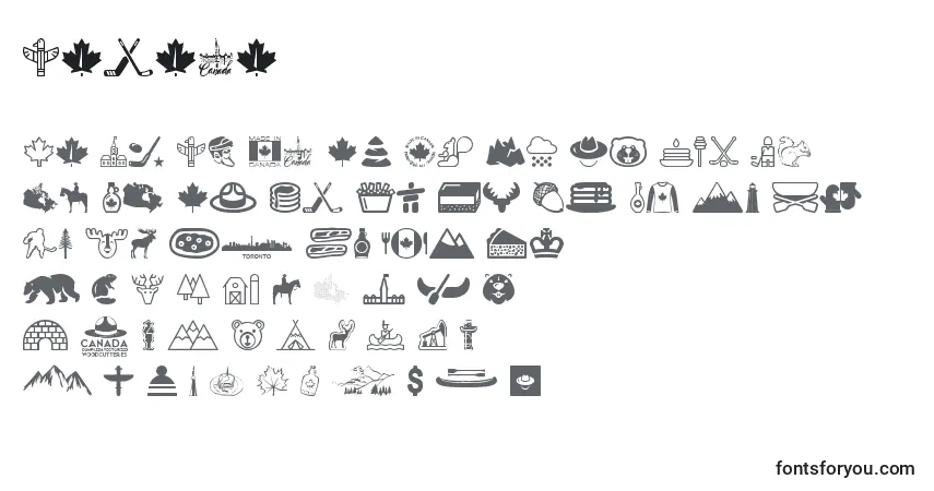 characters of canada font, letter of canada font, alphabet of  canada font