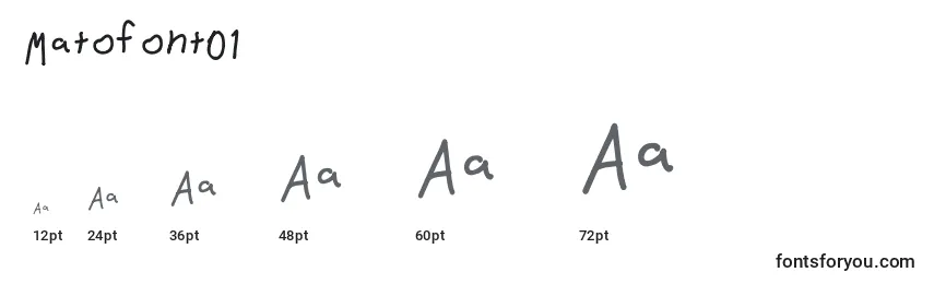 sizes of matofont01 font, matofont01 sizes