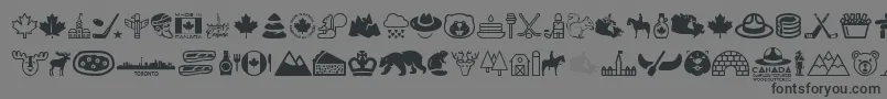 Canada Font – Black Fonts on Gray Background