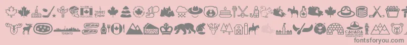 フォントCanada – ピンクの背景に灰色の文字