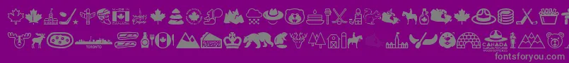 fuente Canada – Fuentes Grises Sobre Fondo Morado